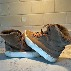 UGG Brown High-Top Sneakers